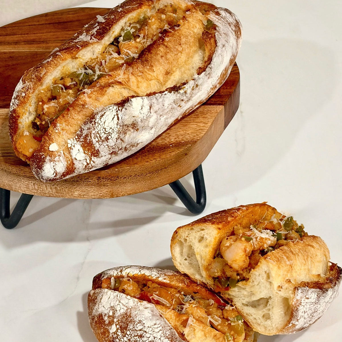 Gongcai, Peppers with Shrimp Paste Rice Baguette